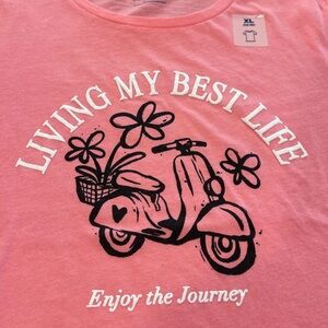 Old Navy Pink Kids Tee with Scooter Design